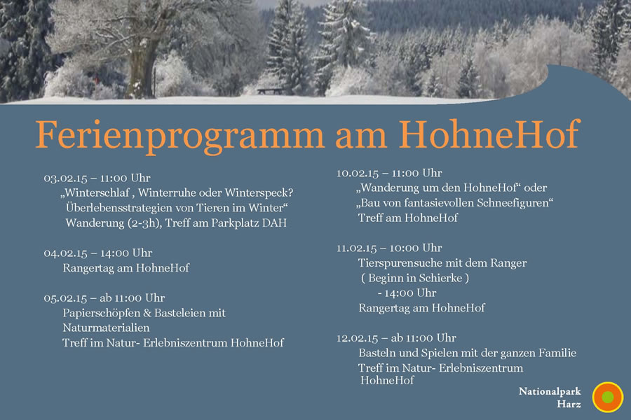 Flyer Ferienprogramm