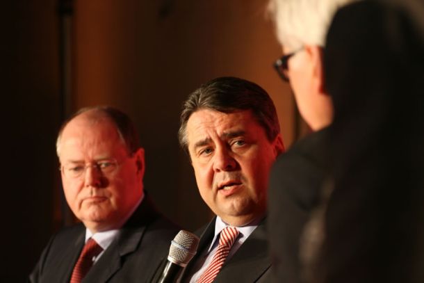 Peer Steinbrück, Sigmar Gabriel, Frank-Walter Steinmeier