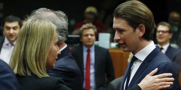 Sebastian Kurz im Gespräch mit Federica Mogherini